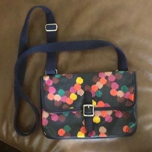 Fossil crossbody bright polka dot bag